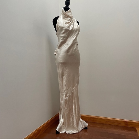 NEW! Dissh- Aisle Pearl Backless Midi Dress Size 8 Sleeveless Turtleneck - Picture 2 of 14